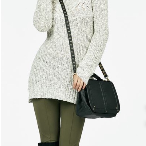 JustFab Handbags - Black Bag w/ Studded Strap